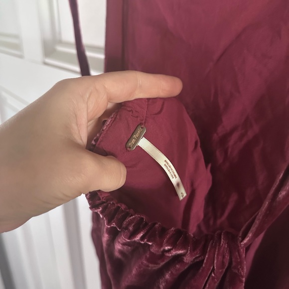 Velvet Burgundy Jumpsuit - Picture 12 of 12